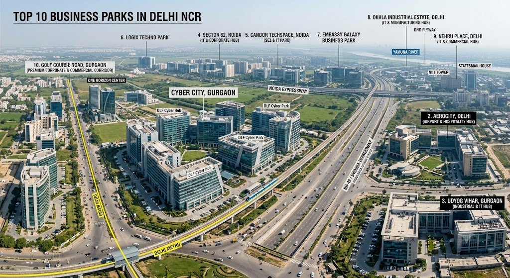 Top 10 Business Parks in Delhi NCR